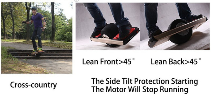 Off Road 700W Één Wiel Elektrisch Skateboard 10.5Ah Krachtige 3